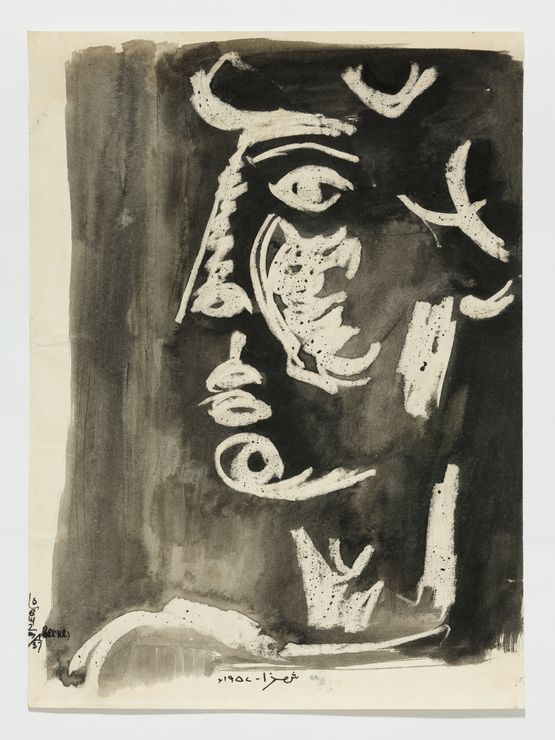 Head by The Estate Of Anwar Jalal Shemza contemporary artwork Painting