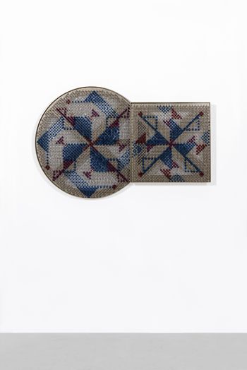 Sonic Rotating Binovular Geometric Twins Quadricolor 33 by Haegue Yang contemporary artwork sculpture