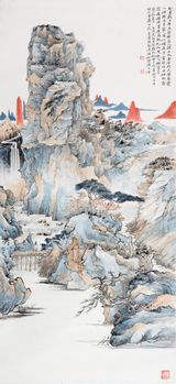 Chinese ink  colour on paper by Lui Shou-Kwan contemporary artwork works on paper