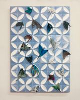 Feathers Fly by Susan Weil contemporary artwork painting mixed media