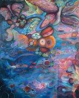 A dream of a butterfly by Maoka Ueda contemporary artwork painting