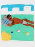 Bedwork The New Man reading Ibn Battuta by Soufiane Ababri contemporary artwork Painting