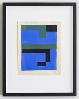 Study for BlueGreen by Gordon Walters contemporary artwork painting works on paper