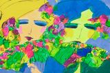 Charming Ladies by Walasse Ting contemporary artwork painting works on paper