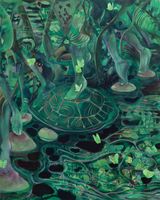 Solid Green by Kenix Xiaoqing Liang contemporary artwork painting