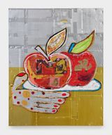 Cezannes Apples by Hadi Falapishi contemporary artwork mixed media painting