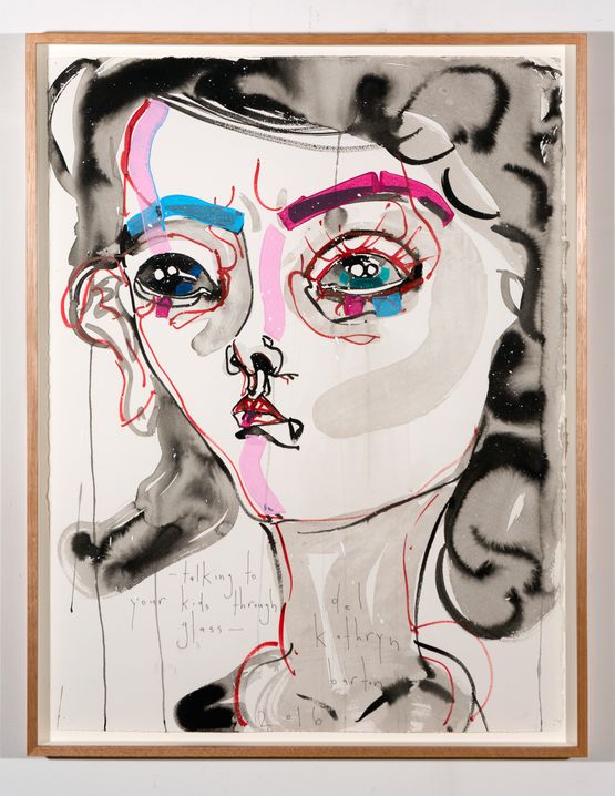 talking to your kids through glass by Del Kathryn Barton contemporary artwork Painting
