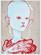 i love you and value you so much - who are you - oh ok by Del Kathryn Barton contemporary artwork mixed media
