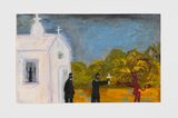 Two Holy Men and the Devil by Jemila Isa contemporary artwork works on paper