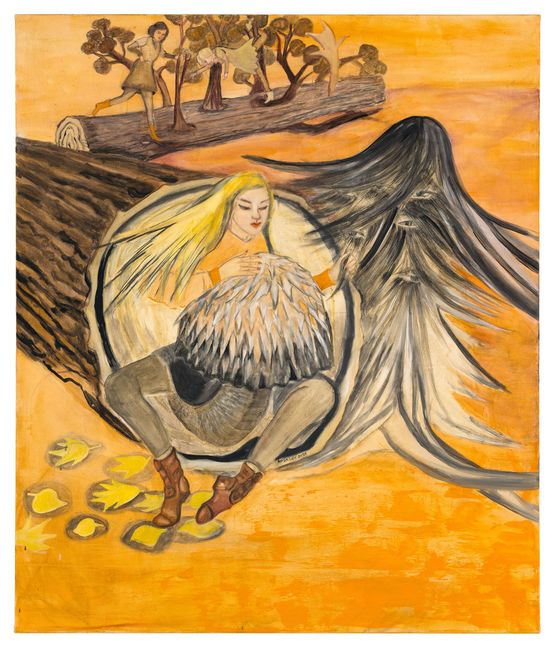 Begehung A walk by Rosa Loy contemporary artwork Painting