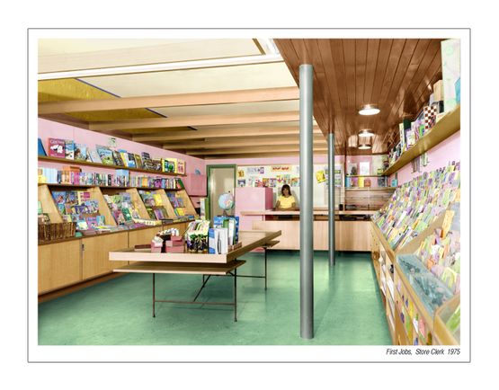 First Jobs Store Clerk 1975 by Tracey Moffatt contemporary artwork Painting