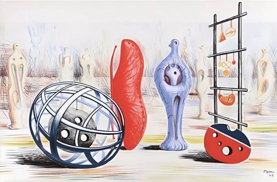 Scultpural Objects School by Henry Moore contemporary artwork Print