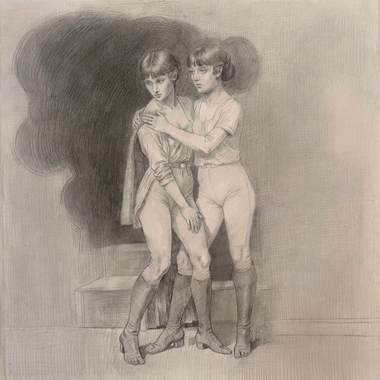 Held Where She Stands by Von Wolfe contemporary artwork Works on Paper