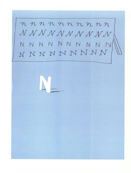 N from Hockneys Alphabet by David Hockney contemporary artwork Works on Paper