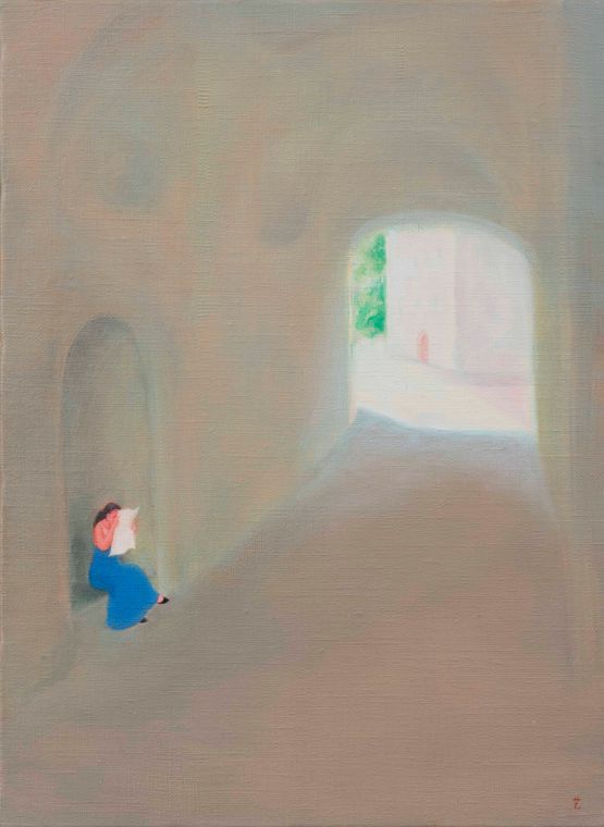 Reading by Wu Yi contemporary artwork Painting