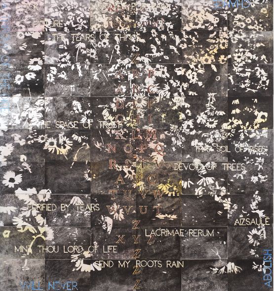 Prayer for rain by Imants Tillers contemporary artwork Painting