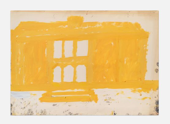 Yellow Louisiana by Rose Wylie contemporary artwork Painting