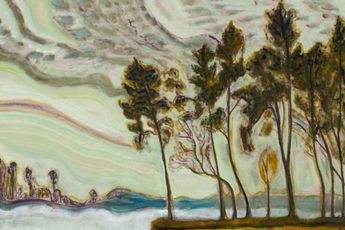Contemporary art exhibition Billy Childish where the black water slid at Lehmann Maupin London United Kingdom