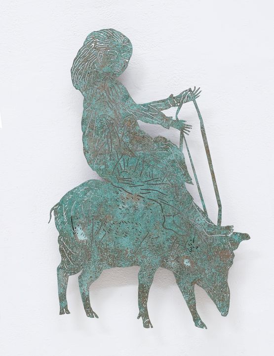 Walking Pig small by Kiki Smith contemporary artwork Sculpture