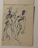Standing nudes page from CARNET 1101 by Pablo Picasso contemporary artwork Painting