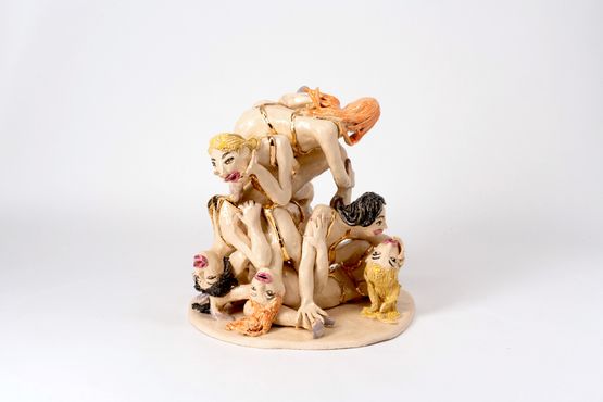 A pile of women by Ioana Maria Sisea contemporary artwork Sculpture