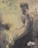 Untitled Yellow Smoke by Christian Rothwangl contemporary artwork Painting