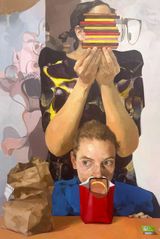 The taste of pixels by Deng Shiqing contemporary artwork painting