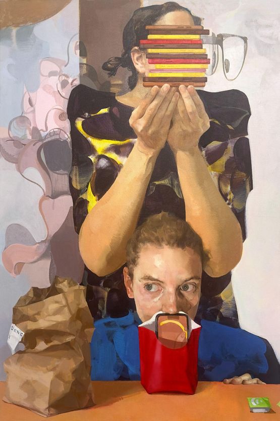 The taste of pixels by Deng Shiqing contemporary artwork Painting