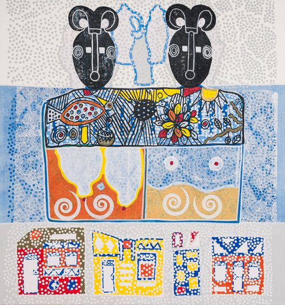 Ibeji by Alberto Pitta contemporary artwork Painting