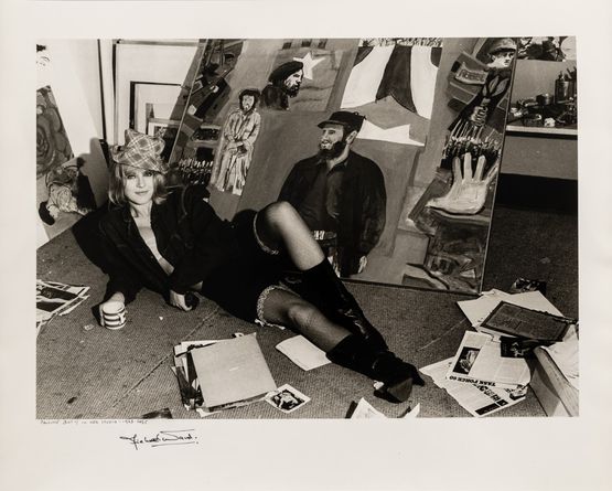 Untitled Pauline Boty in her studio by Michael Ward contemporary artwork Photography