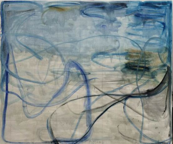 Blue Curves by Zhang Enli contemporary artwork Painting