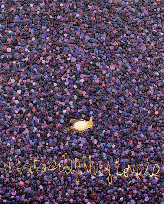 The Nightingale and the Purple Rose by Woo Kukwon contemporary artwork Painting