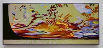 Green Deluge by Pauline Shaw contemporary artwork Painting
