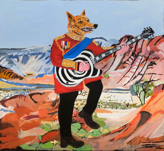 Dingo Rock by Vincent Namatjira contemporary artwork Painting