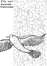 Untitled Its Not Raining Everywhere by David Shrigley contemporary artwork works on paper