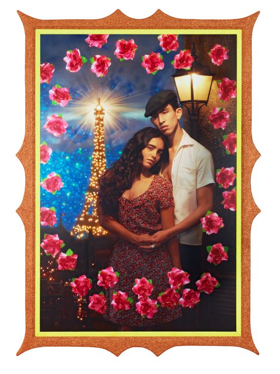 Les amants de Paris Hafsia Herzi  Jonathan Eap by Pierre Et Gilles contemporary artwork Mixed Media