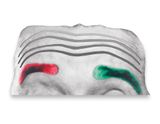 Raised EyebrowsFurrowed Foreheads Part One Red and Green Eyebrows by John Baldessari contemporary artwork mixed media