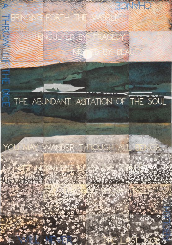 The Last God by Imants Tillers contemporary artwork Painting