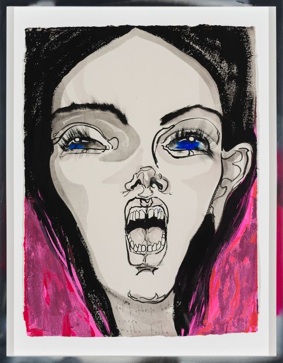 i care mutha fucka by Del Kathryn Barton contemporary artwork Painting