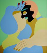 Sitting Still by Deborah Segun contemporary artwork painting