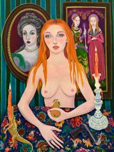 Romantic Comedy by Helen Downie contemporary artwork painting works on paper