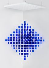 Continuel Mobile Losange bleu by Julio Le Parc contemporary artwork sculpture