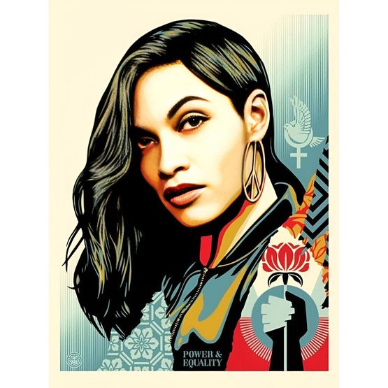 Power and Equality- Flower by Shepard Fairey contemporary artwork Works on Paper