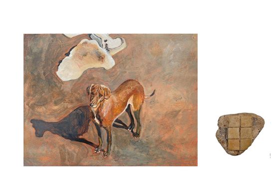 Notes from the Ship-Breaking Yard dogs by Bhasha Chakrabarti contemporary artwork Painting