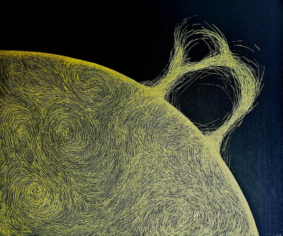 Solar Storm Celestial Event series by Felippe Moraes contemporary artwork Painting