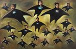 Flying Angels II by Heri Dono contemporary artwork Painting