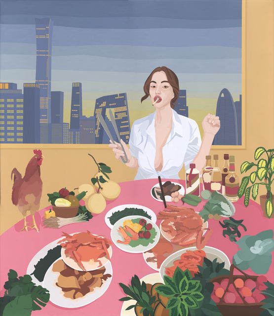 Feast - 6 by Shi Yanliang contemporary artwork Painting