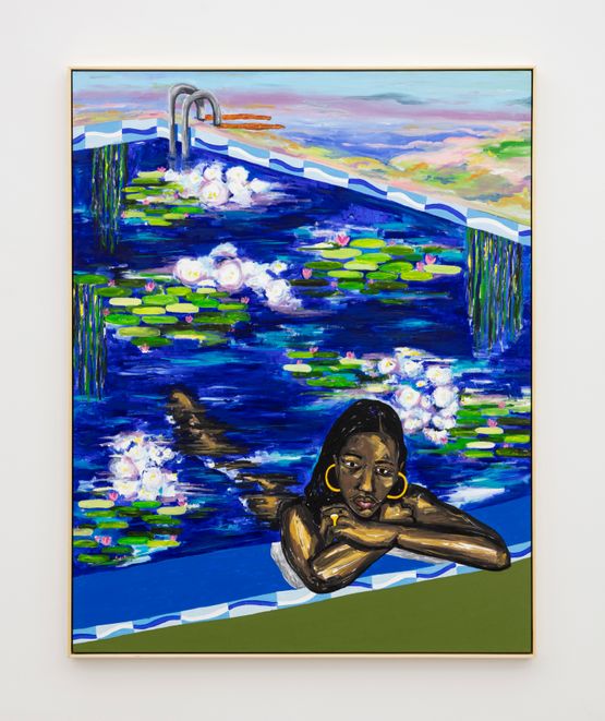 The Inez Pat Patterson Water Lily Pond by Zeh Palito contemporary artwork Painting