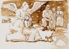 Adoration by Paula Rego contemporary artwork Works on Paper