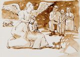 Adoration by Paula Rego contemporary artwork works on paper